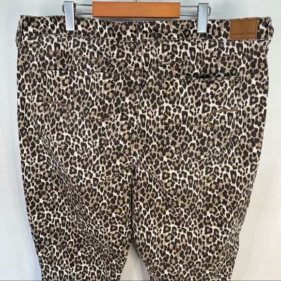 AE American Eagle Outfitters Leopard Print Jeans High Rise Jegging Plus Size 24 - Picture 9 of 11